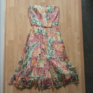 Diane Von Furstenberg silk strapless dress